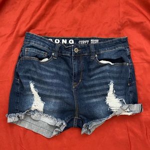 Curvy High Rise Jean Shorts